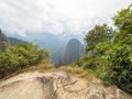 View of the andes from the top of Waynapicchu mountain Royalty Free Stock Photo