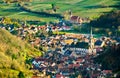 View of Andlau village in the Vosges mountains - Alsace, France Royalty Free Stock Photo