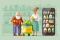 view of android, helping elderly person with daily tasks, like taking medications or preparing meals