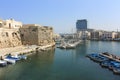 View of the Angevin-Aragonese Castle and harbor in Gallipoli