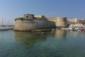 View of the Angevin-Aragonese Castle and harbor in Gallipoli, Sa