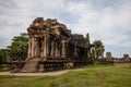 A view on Angkor Wat ruins on a sunny day, Cambodia, 2013