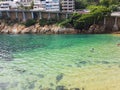 View of Angosta beach and part of the Escenica street in Acapulco Royalty Free Stock Photo