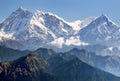 View of Annapurna Himal from Jaljala pass - Nepal Royalty Free Stock Photo