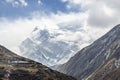 Annapurna III and Gangapurna seen from Yak Kharka village Annapurna Circuit Nepal