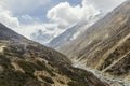 Annapurna III and Gangapurna seen from Yak Kharka village Annapurna Circuit Nepal