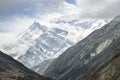 Annapurna III and Gangapurna seen from Yak Kharka village Annapurna Circuit Nepal