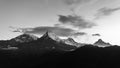 View of Annapurna mountain range from Poon Hill, Nepal. Royalty Free Stock Photo