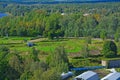 View of Annenskie fortification (Annekron) from St. Olav's Tower in Vyborg Castle, Russia