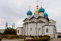 View of the Annunciation Cathedral of the Kazan Kremlin and the Kul Sharif Mosque Royalty Free Stock Photo