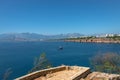 View of Antalya harbor, Mediterranean sea and seacoast, Antalya Royalty Free Stock Photo