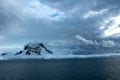 Dramatic View with clouds of Antarctica Royalty Free Stock Photo