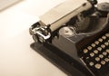 View of an antique manual Underwood typewriter on sepia Royalty Free Stock Photo