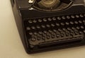 View of an antique manual Underwood typewriter on sepia Royalty Free Stock Photo