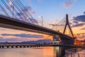 View of Aomori Bridge at sunrise scene, Aomori Bay, Tohoku,