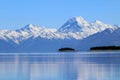 Aoraki / Mount Cook from Lake Pukaki, South Island, New Zealand Royalty Free Stock Photo