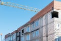 View of an apartment building under construction with balconies Royalty Free Stock Photo