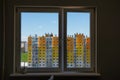 view of the apartment building from the window Royalty Free Stock Photo