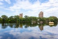 Mississippi River from Downtown Minneapolis Royalty Free Stock Photo