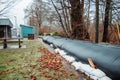 View of Aqua Dam, Inflatable dam, water inflated flood barrier