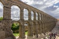 View of the aqueduct of Segovia Spain