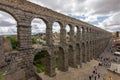View of the aqueduct of Segovia Spain