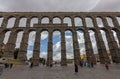 View of the aqueduct of Segovia Spain