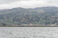 View of Aquitania, Boyaca, Colombia, from the Tota lake Royalty Free Stock Photo