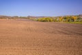 View of the arable field on a sunny day Royalty Free Stock Photo