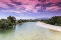 View of Arachthos river of Arta city, Epirus Greece Royalty Free Stock Photo