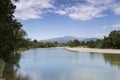 View of Arachthos river of Arta city, Epirus Greece Royalty Free Stock Photo