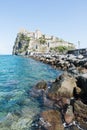 View of the Aragonese Castle of Ischia Royalty Free Stock Photo