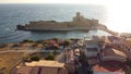 View of the Aragonese Castle, Isola di Capo Rizzuto, Italy