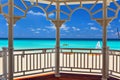 View from an arbor to the Atlantic Ocean Royalty Free Stock Photo