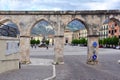 Aqueduct and garibaldi square in Sulmona