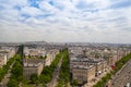 View from Arc de Triomphe in Paris