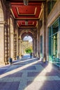 View of an arcade in the center of Sofia, Bulgaria Royalty Free Stock Photo