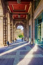 View of an arcade in the center of Sofia, Bulgaria...IMAGE Royalty Free Stock Photo