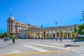 View of an arcade on the piazza camillo benso conte di cavour in the italian city Foggia....IMAGE