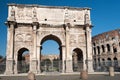 View of the arch of Constantine near the Colosseum in Rome Italy Royalty Free Stock Photo