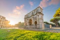 View of the Arch of Constantine in Rome, Italy