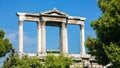 view of Arch of Hadrian in Athens city