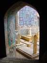 Headstones in graveyard at Muslim shrine