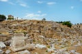 View of the archaeological site of Ancient Corinth Royalty Free Stock Photo