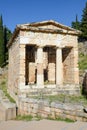 View at the archaeological site of Delfi in Greece Royalty Free Stock Photo