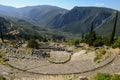 View at the archaeological site of Delfi in Greece Royalty Free Stock Photo