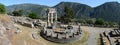 View at the archaeological site of Delfi in Greece Royalty Free Stock Photo