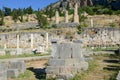 View at the archaeological site of Delfi in Greece Royalty Free Stock Photo