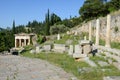 View at the archaeological site of Delfi in Greece Royalty Free Stock Photo