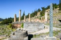 View at the archaeological site of Delfi in Greece Royalty Free Stock Photo